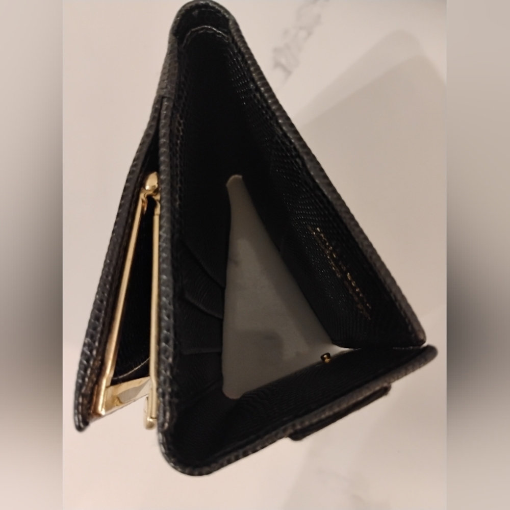 EUC Salvatore Ferragamo Wallet - Black Compact Textured Leather - Picture 8 of 16
